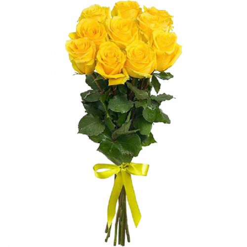 Заказать букет из 9 желтых роз с доставкой по Малой Пурге